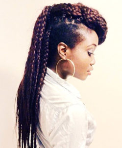side braids for black woman