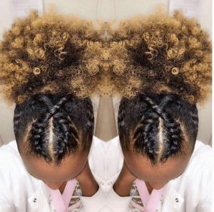 high puff with flat twists
