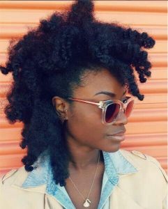 frohawk on stretched hair