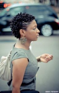 short frohawk with braided sides