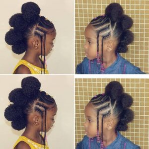 tuck and roll frohawk with braided bangs