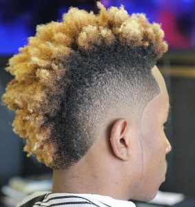 Coily Blonde Frohawk