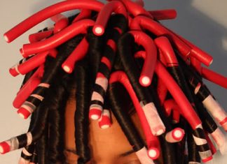 flexi rods on natural hair