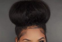 natural hair bun