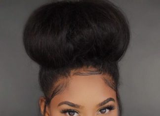 natural hair bun